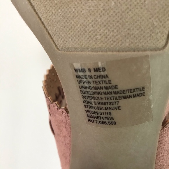 New! Block Heel Faux Suede Bohemian Pink Mauve Chunky High Heel Braided Sandals - Picture 11 of 12